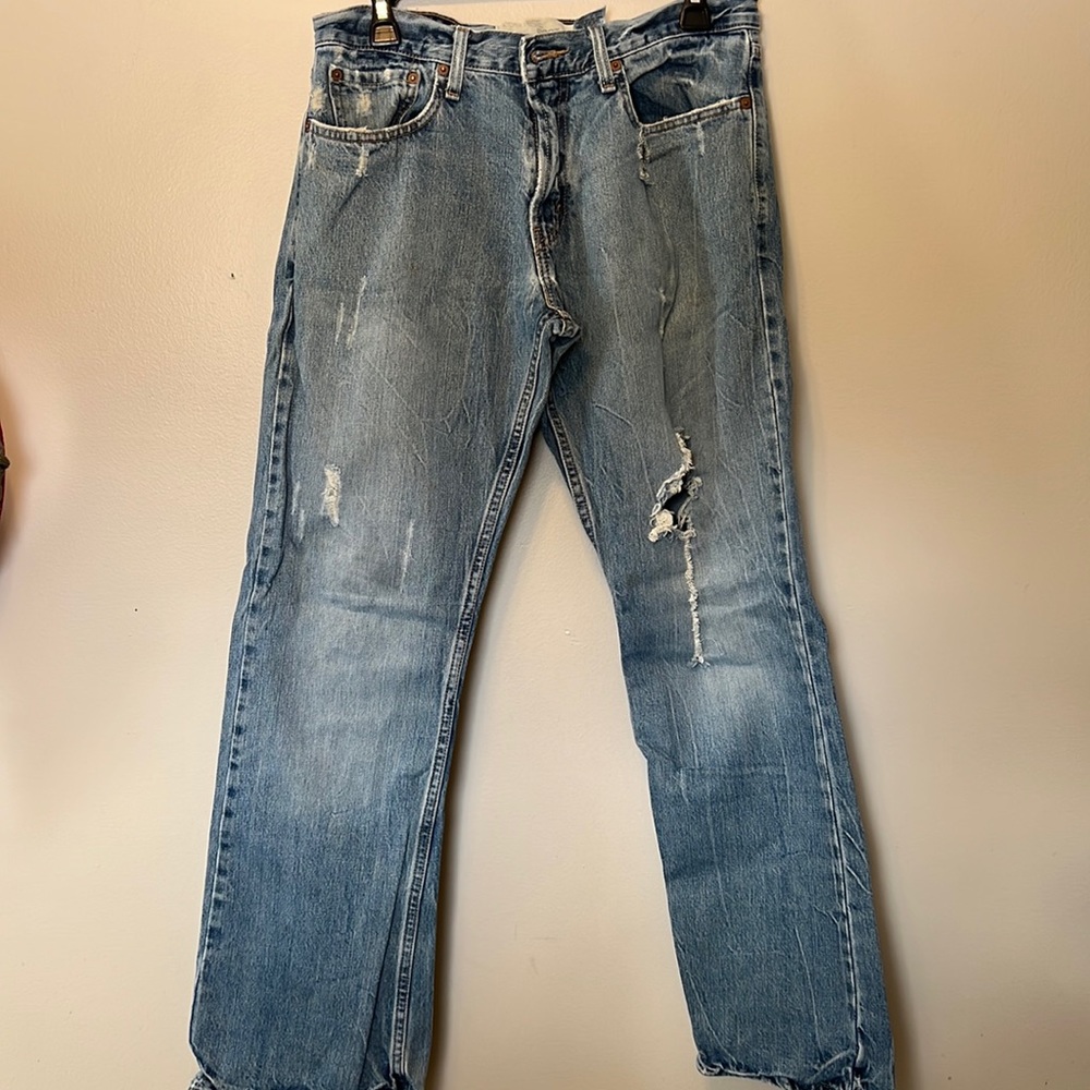 Levi’s boot fit distressed jeans
